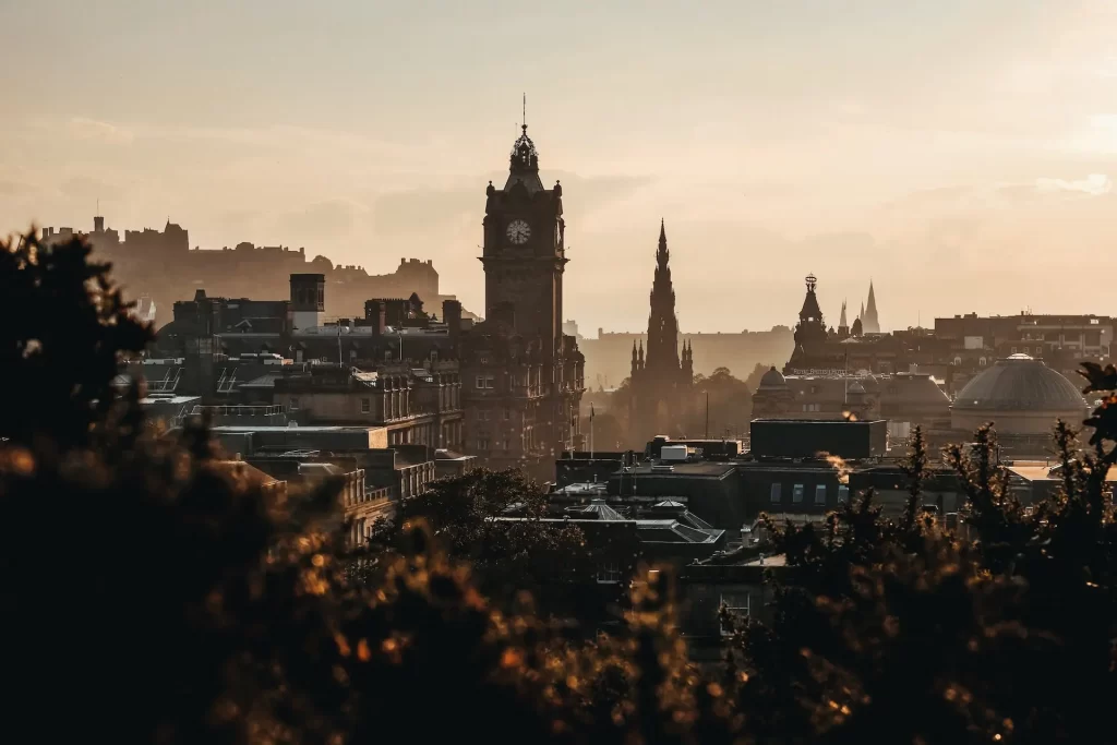 Paisagens de Edimburgo na Escócia.